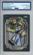 2024 TOPPS CHROME DISNEY BUZZ LIGHTYEAR SIGNED TOY STORY TIM ALLEN PSA DNA COA