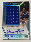 BERNARD KING knicks 2025 Leaf In The Game Used JERSEY AUTO 2/8