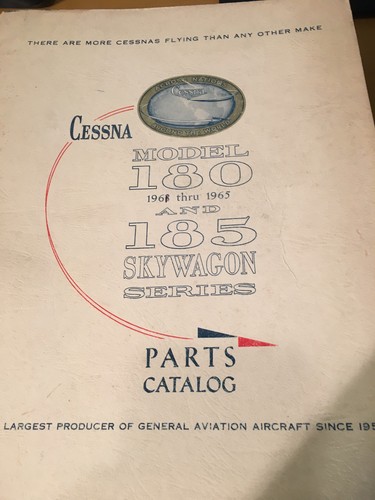 1961-1965 Cessna 180F, 180G and 185 Skywagon Parts manual