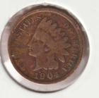 US Rare Old West 1904 Indian Head Penny Coin American Collection Shield Cent USA