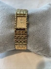 Vintage Seiko 1N01-5A69 Ladies 16mm Tank Bamboo Gold Watch size 6.75" New Batt