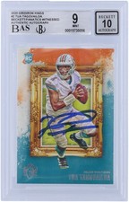 Tua Tagovailoa Miami Dolphins Autographed 2020 Panini GK-2 BAS 9/10 Rookie Card. rookie card picture