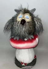 Pier 1 Imports Sleeping Owl Stuffed Animal Plush Pillow Decor Excellent