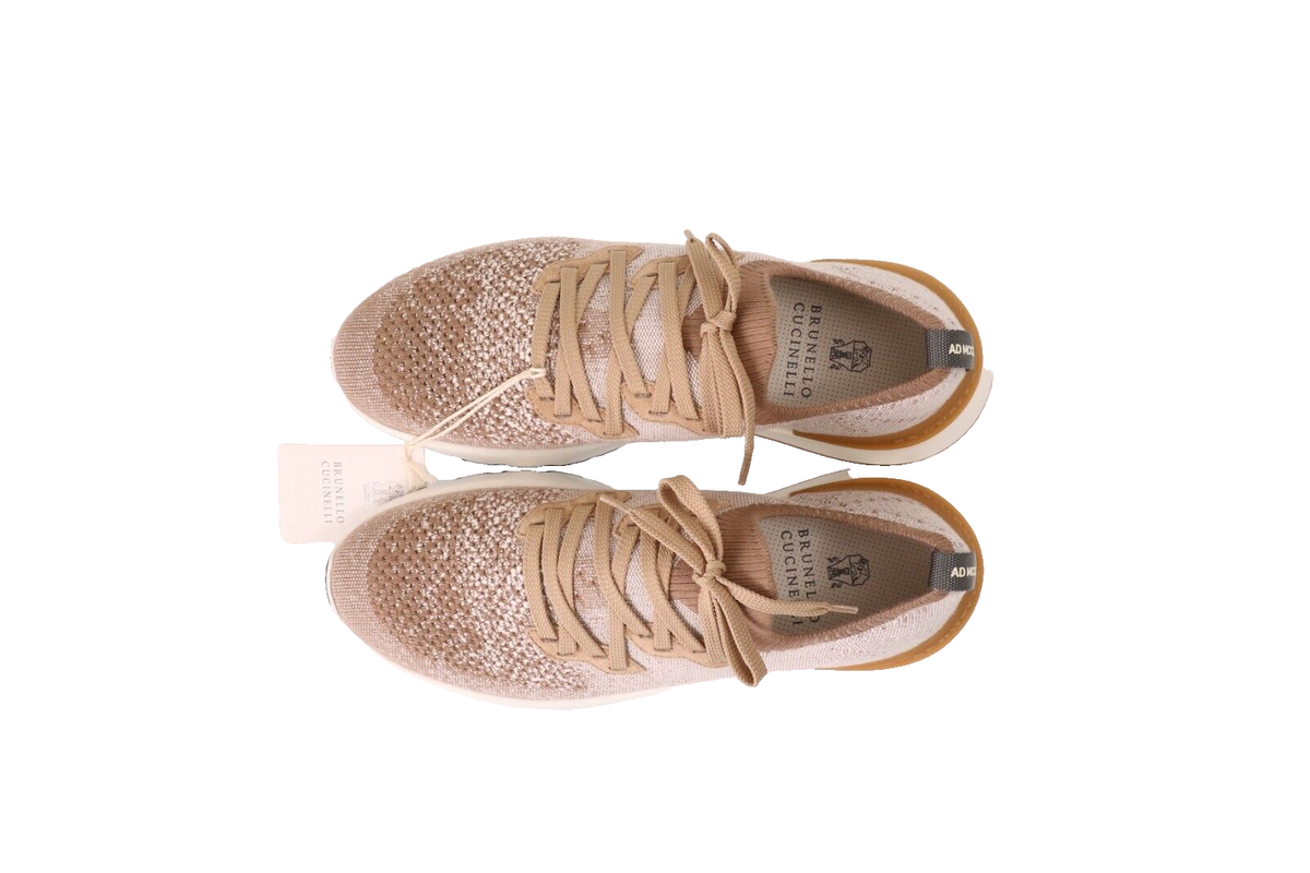 Brunello Cucinelli|SNEAKERS (MZUKISO250 CYP09) BRUNELLO CUCINELLI Cotton chiné knit runners MZUKISO250