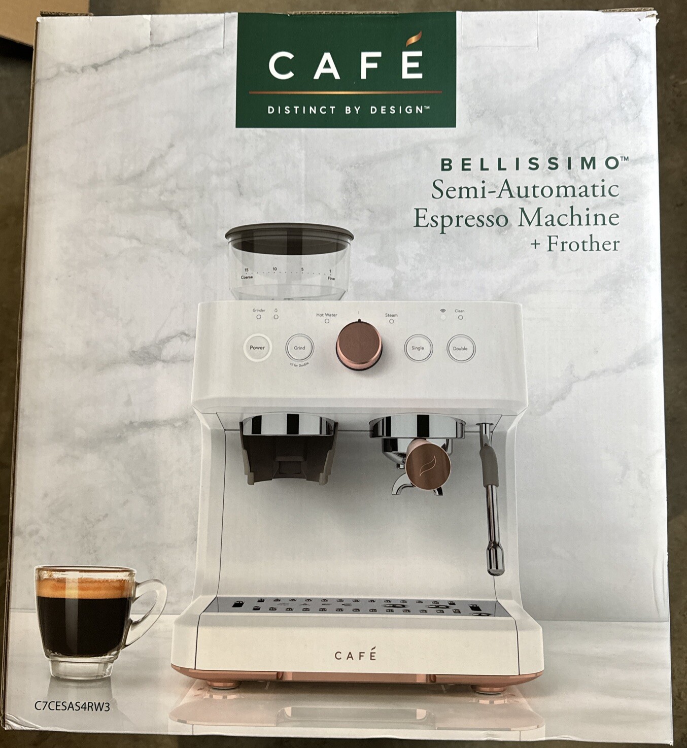 Café Bellissimo Automatic Espresso Machine Milk Frother BuiltIn Bean