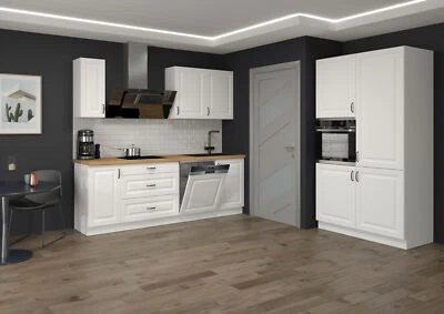 Landhaus Küche Stilo Weiß 230 + 120 cm Küchenzeile Küchenblock Einbauküche - Bild 1 von 4
