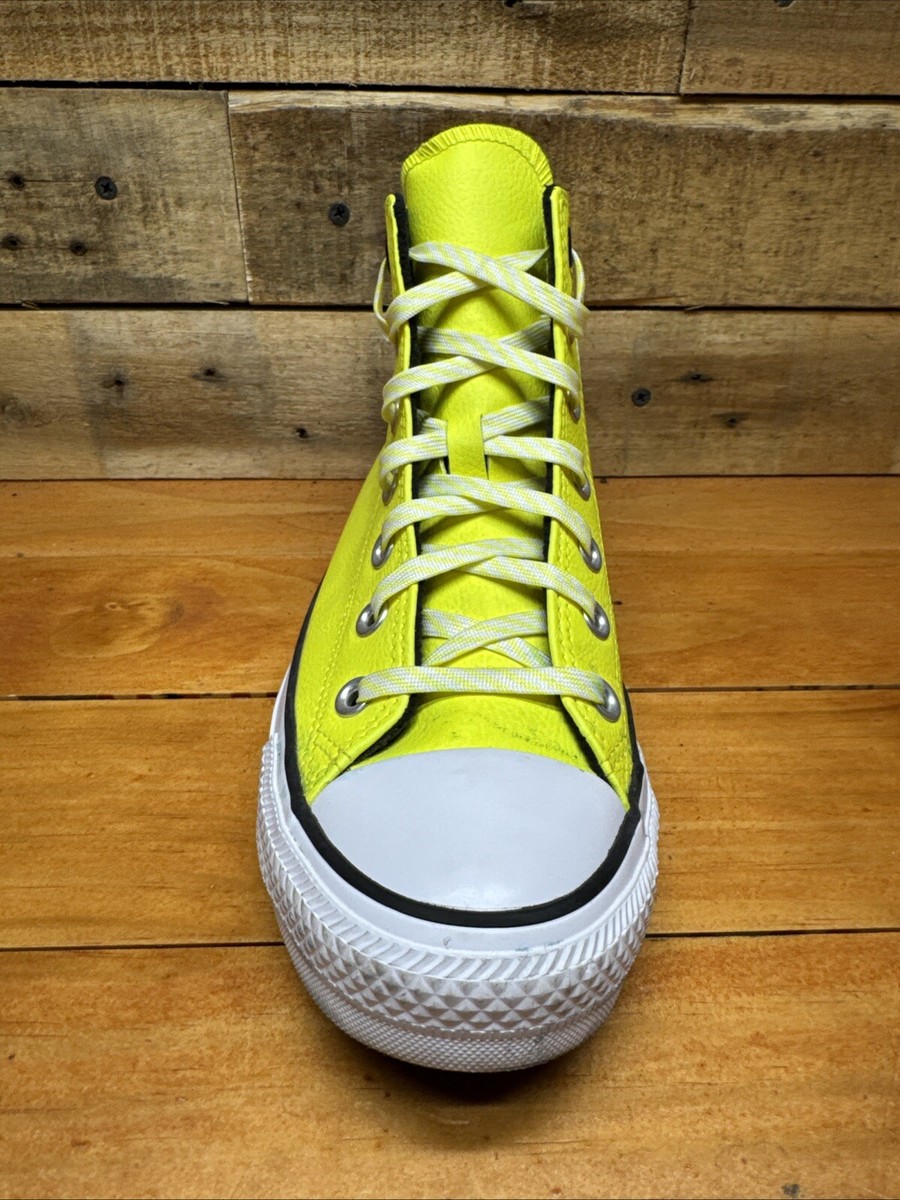 Converse Chuck Synthetic Leather Sneakers Neon Yellow Men