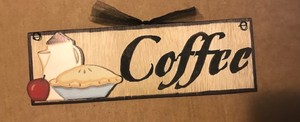 Coffee Pot Apple Pie Country Primitive Kitchen Cafe Theme Wall