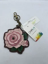 Chala Key Fob / Coin Purse Pink Flower  - NWT