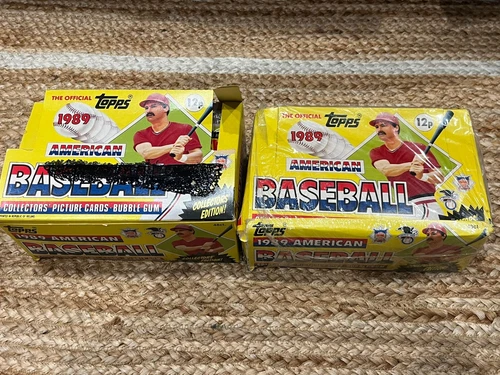 Lot Of 2 1989 TOPPS AMERICAN BASEBALL CARDS BOX 48 PACKS, 1 Box is sealed