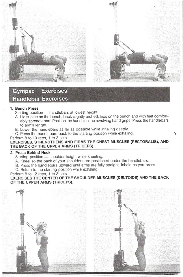 DP GYMPAC 1500 WEIGHT LIFTING EXERCISE INSTRUCTION COURSE 61 EXERCISES