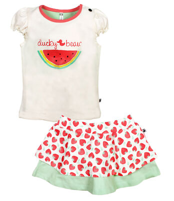 Rock + Shortsleeve im Set / Gr. 80 / Ducky Beau / Mädchen Babys / UVP 71,90 EUR