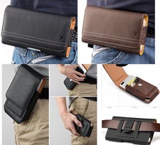 For Alcatel Idol 4 - Leather Belt Clip Pouch Holster Carrying Phone Case Cover