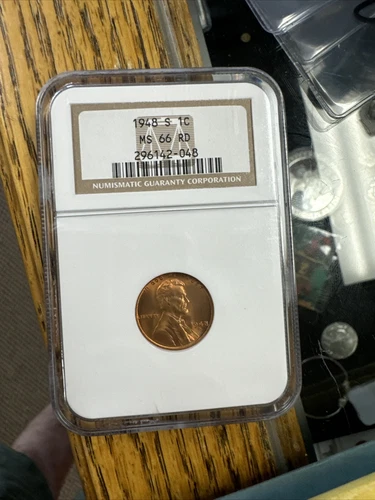 1948 S Lincoln Cent NGC MS 66 RD