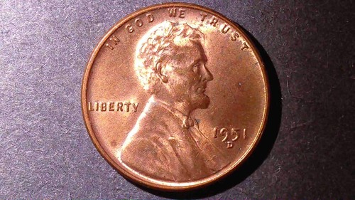 1951 D Wheat Penny **Double Die Odverse**