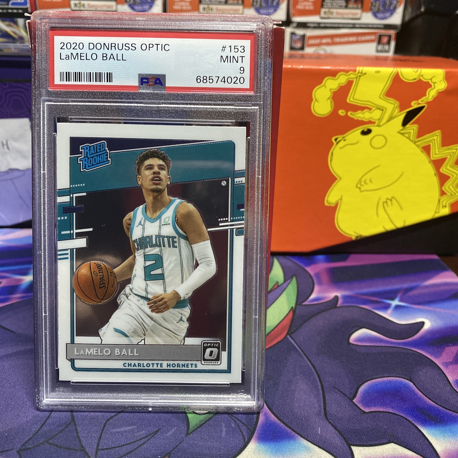 2020-21 Donruss Optic LaMelo Ball Rated Rookie RC #153 PSA 9