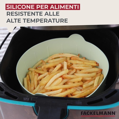 Stampo Friggitrice ad aria, stampo in silicone, cestello rotondo da 19 cm - Foto 4 di 7