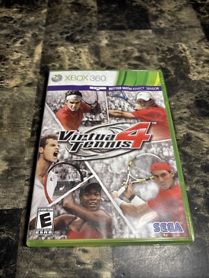Virtua Tennis 4 (Microsoft Xbox 360, 2011) Complete w/ Manual CIB Tested