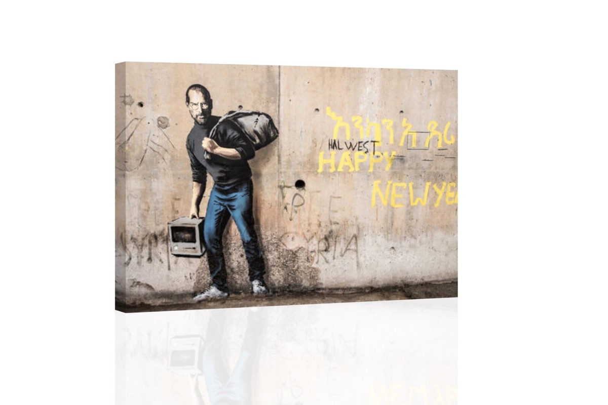 Banksy Identity Steve Jobs - CANVAS OR PRINT WALL ART