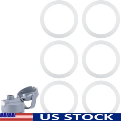6pcs Silicone Bottle Seal Gaskets Leak-Proof Replacement Thermos FUNTAINER New