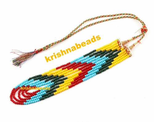 MULTI COLOR LAB-CREATED HYDRO 4-4.5MM FACETED GEMSTONE 5 LAYER 18-20"1 NECKLACE - Picture 4 of 6