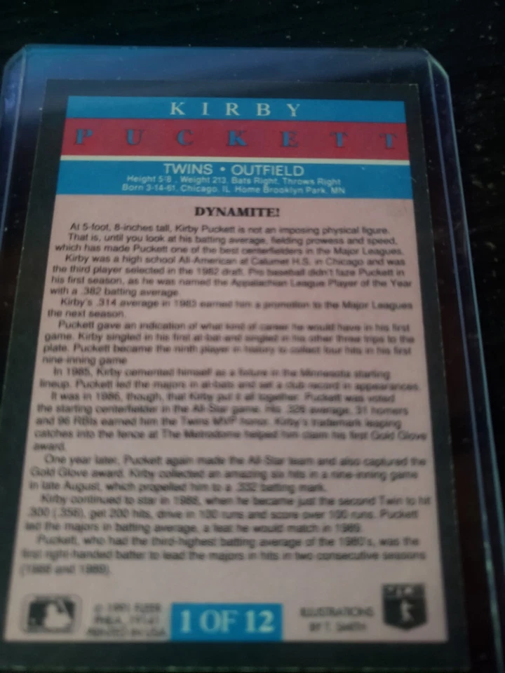 1991 Fleer Dynmite  Twins  Wrong DOB Foto 2 de 2