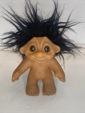 Vintage Thomas Dam Troll Doll Original 1977 Marked DAM Made in Denmark, 7”