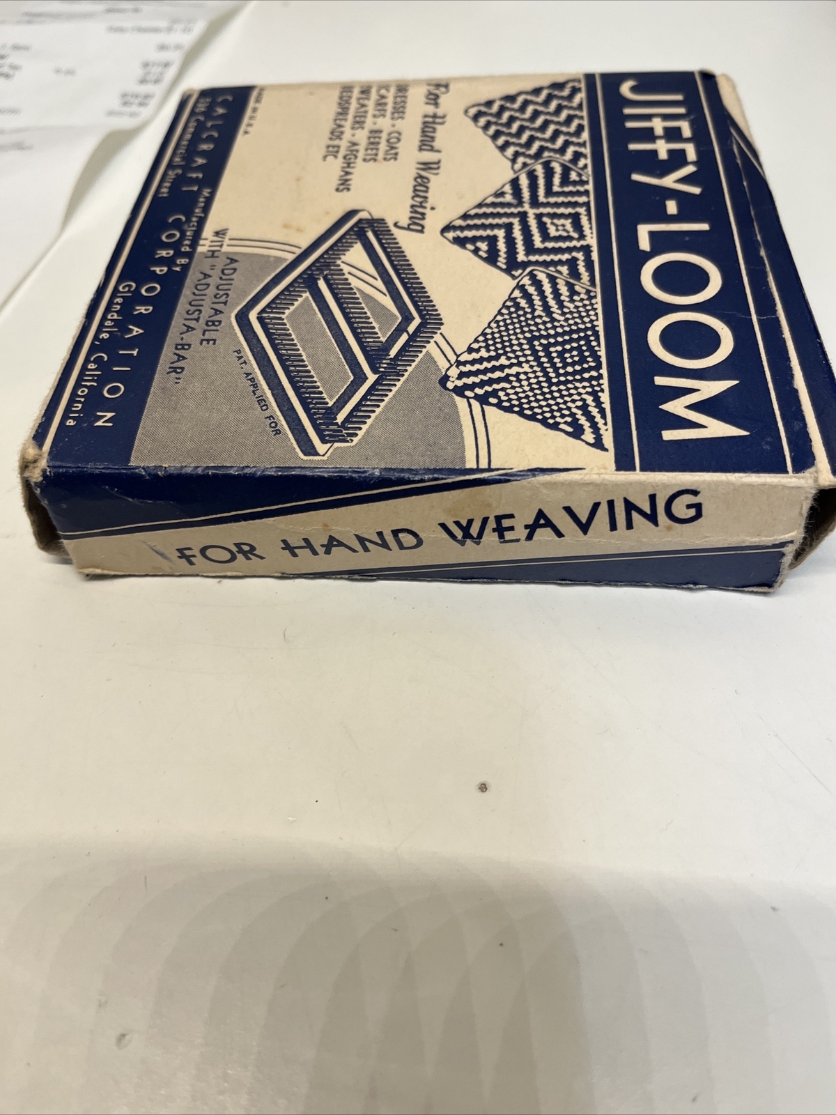 Vintage Adjustable Hand 4 1/4" Jiffy Loom Model 401 BY Calcraft Corp