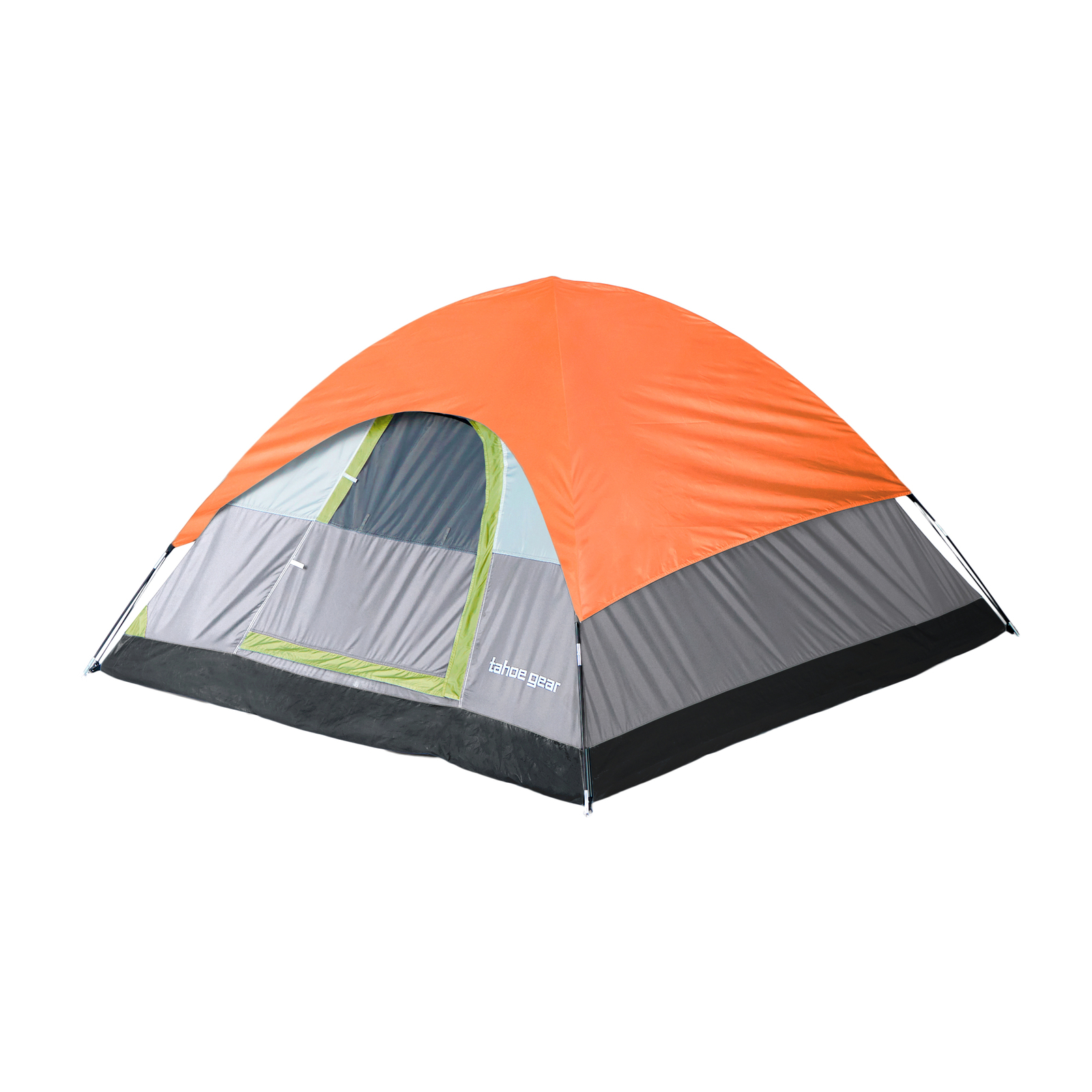 Tahoe Gear Powell 3 Person Dome Camping Frame Tent, Green and Orange (Open Box)