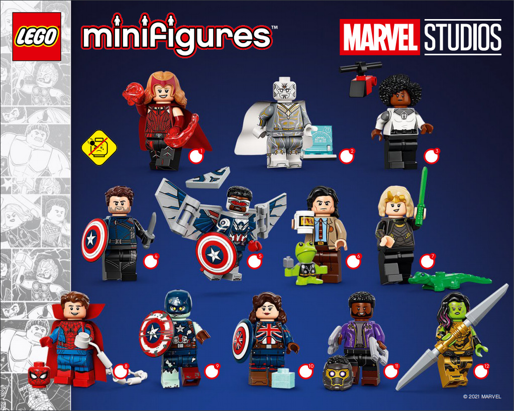 LEGO Marvel Series 1 Complete Full Set of 12 Minifigures 71031 (Bagged)