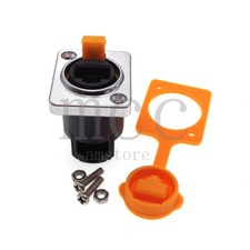 RJ45  Elbow  panel mount connector waterproof, IP65 Ethernet coupler panel socket