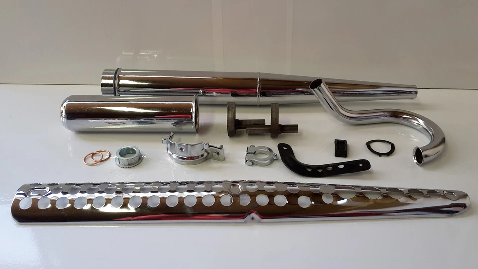 Auspuff Krümmer Hitzeschild passend für Simson S50 S51 S53 S70 S83 Enduro chrom