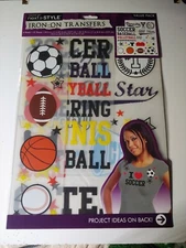 2 Fashion Art Next Style Sports Iron-On Transfer Value Pack Face Masks Shirt Lot