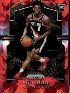 2019-20 Panini Prizm #269 Nassir Little Prizms Red Ice Trail Blazers (A)