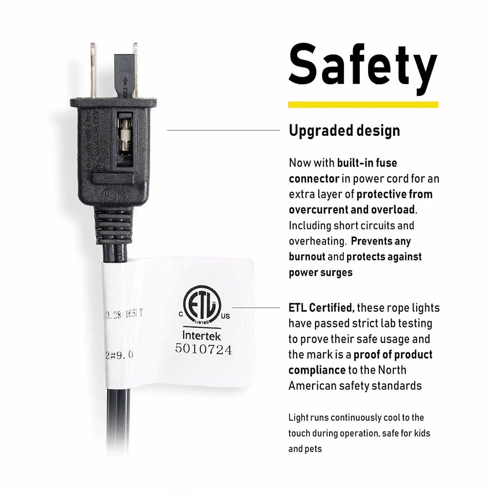 暖白色绳灯 10 25 50 100 150 200 300 英尺可连接室内室外圣诞节 — 第 2/4 张图片