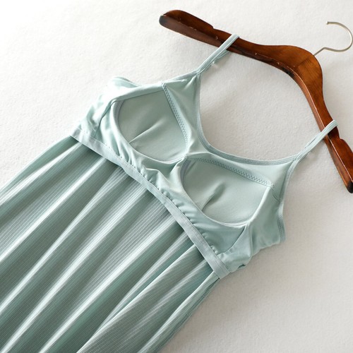 Neu Damen dehnbarer eingebauter BH kabellos Cami Slip Kleid Nacht Lounge Nachtwäsche - Bild 7 von 15