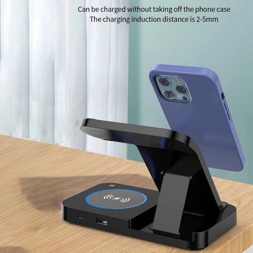 3 in 1 Wireless Charging Dock Station For Apple Watch iPhone 16 15 14 13 12 11 - 第 3/18 張圖片