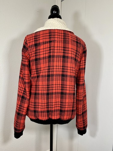 Volcom Scout Jacket Red Black Buffalo Plaid Check XL - Picture 2 of 5