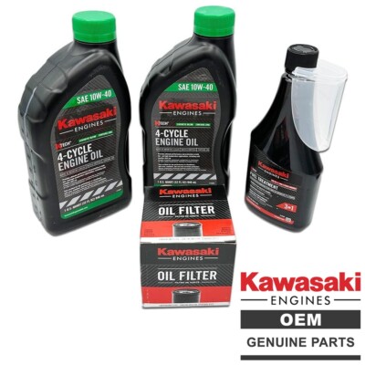 Genuine Kawasaki Oil Change Kit - Includes 10W-40 Oil and 49065