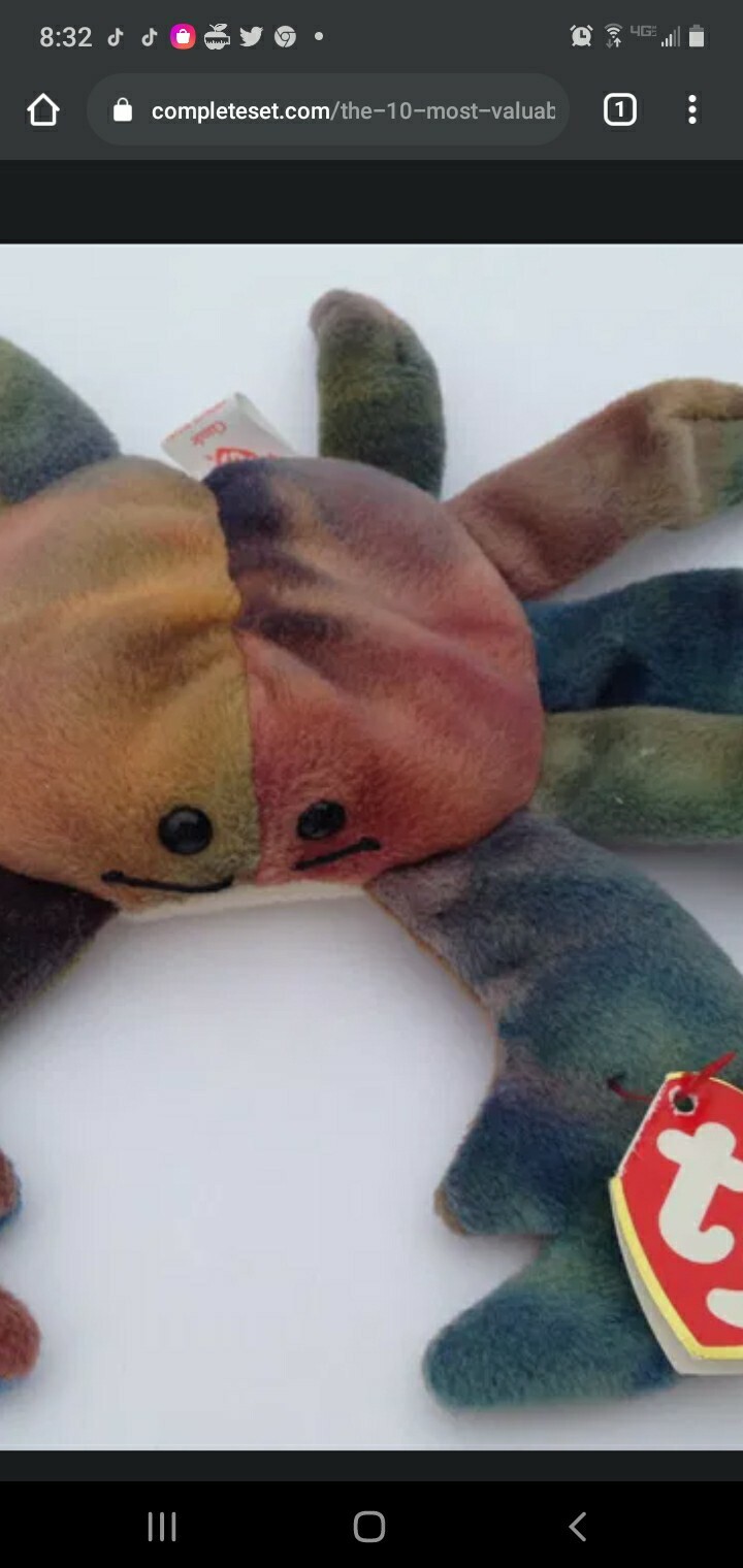 Ty Beanie Babies Claude the Crab