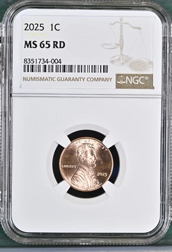 2025 LINCOLN UNION SHIELD CENT PENNY NGC MS65RD BU UNC DETAILED COIN #D