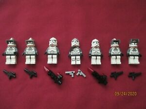 LEGO Star Wars Minifigures LOT Wolfpack,Clone Gunner,Tank  Troopers & Weapons
