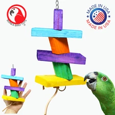 1073 Wood Stepper Bonka Bird Toy parrot cage toys cages african grey cockatoo