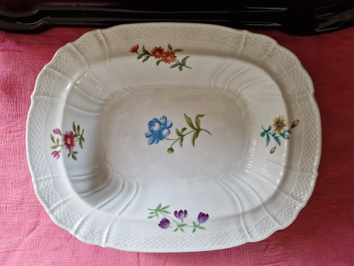 KPM Berlin Blumen + Goldranddekor 1 Schüssel Schale 29,3 x 23 cm 1. Wahl Top - Bild 5 von 8