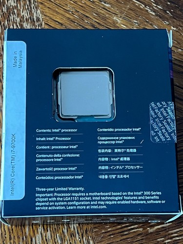 Intel Core i7-9700K 3.6GHz Octa-Core CPU Processor SRG16 L940F875 - Photo 2/2