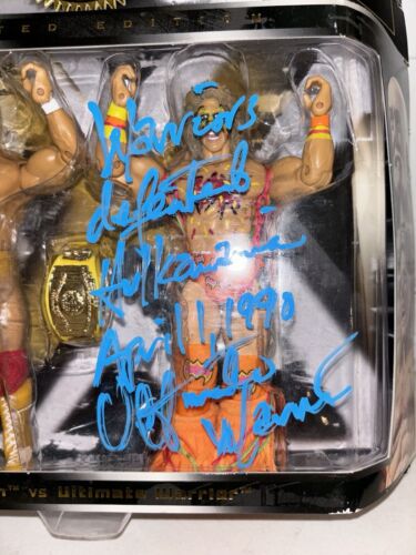 Ultimate Warrior SIGNED AUTOGRAPH JAKKS WWE Hulk Hogan Action Figure - G - Picture 2 of 8