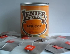 Lenier's Decaf. Apricot Biodegradable Tea Bags 18 Count Reusable Tins