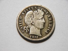 1912-D VF Silver Barber Dime,  Nice *Better Grade* Coin for a collection