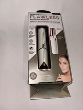Finishing Touch Flawless Facial Hair Remover 18K Gold Plated Built In Light NEW