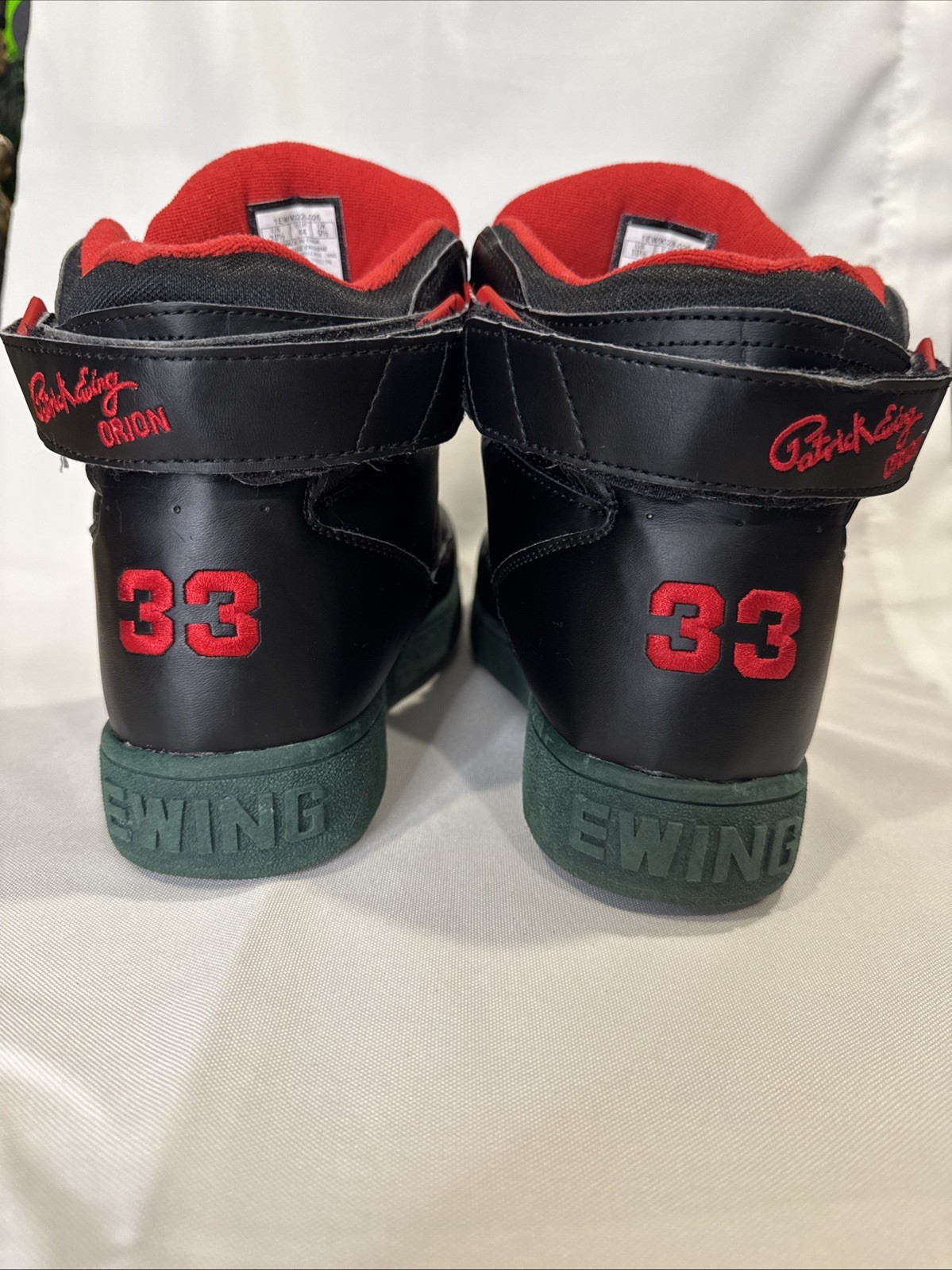 Patrick Ewing Orion x33 Hi Basketball Shoes Size 10  1/2 Black /Red / Green Rare image 6